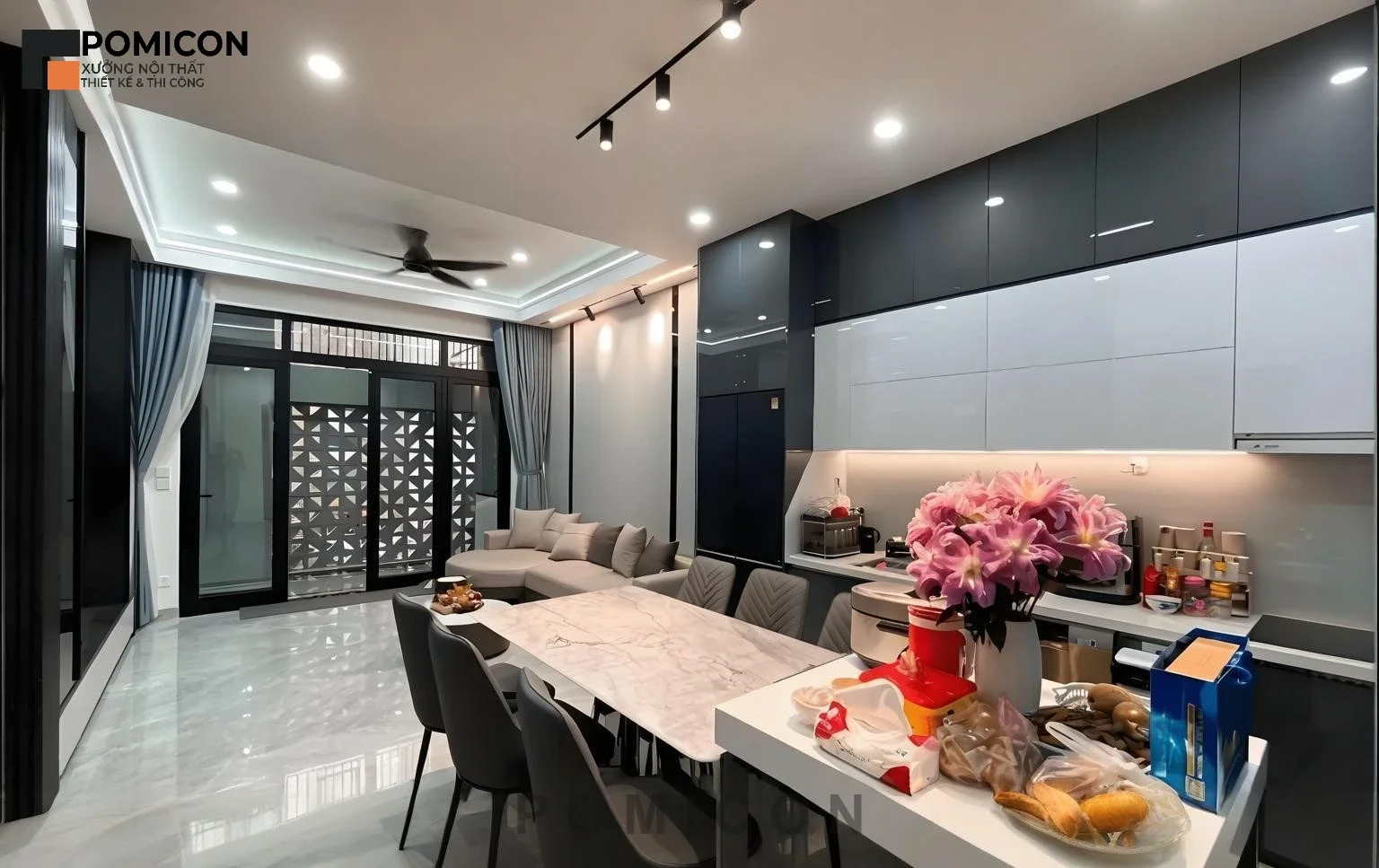 Báo giá thi công nội thất nhà phố Mega City Bến Cát