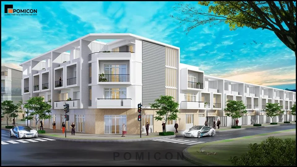 Giải pháp thi công nội thất nhà phố Him Lam Phú Đông sang trọng