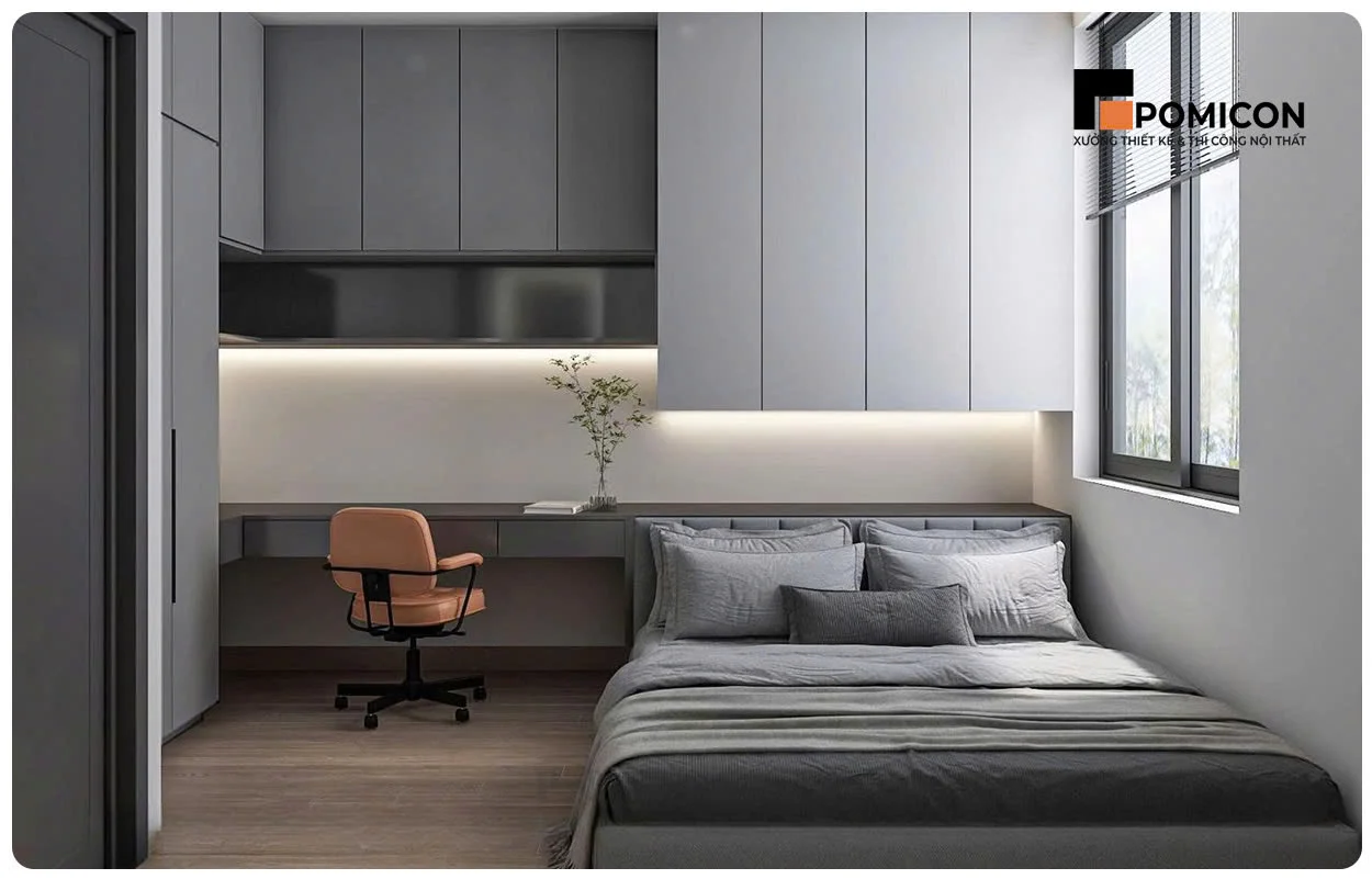 Mẫu thi công nội thất nhà phố Eco Xuân Lái Thiêu Bình Dương đẹp hiện đại