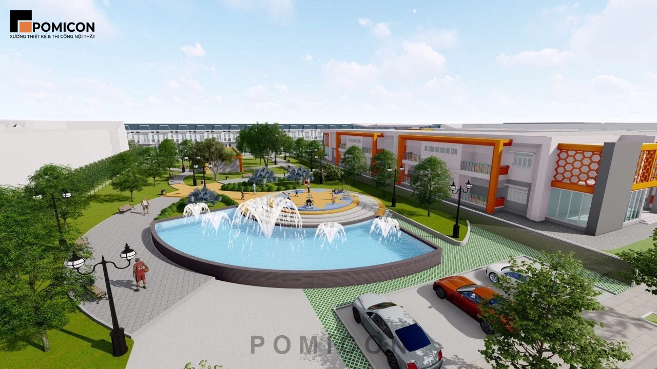 Mẫu thi công nội thất nhà phố Golden Town Bình Dương đẹp hiện đại