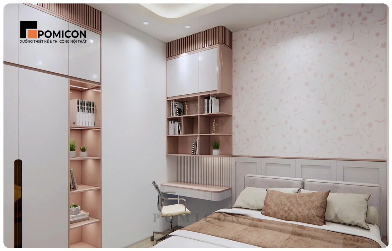 Mẫu thi công nội thất nhà phố KDC Bình Chuẩn 2 Bình Dương đẹp hiện đại