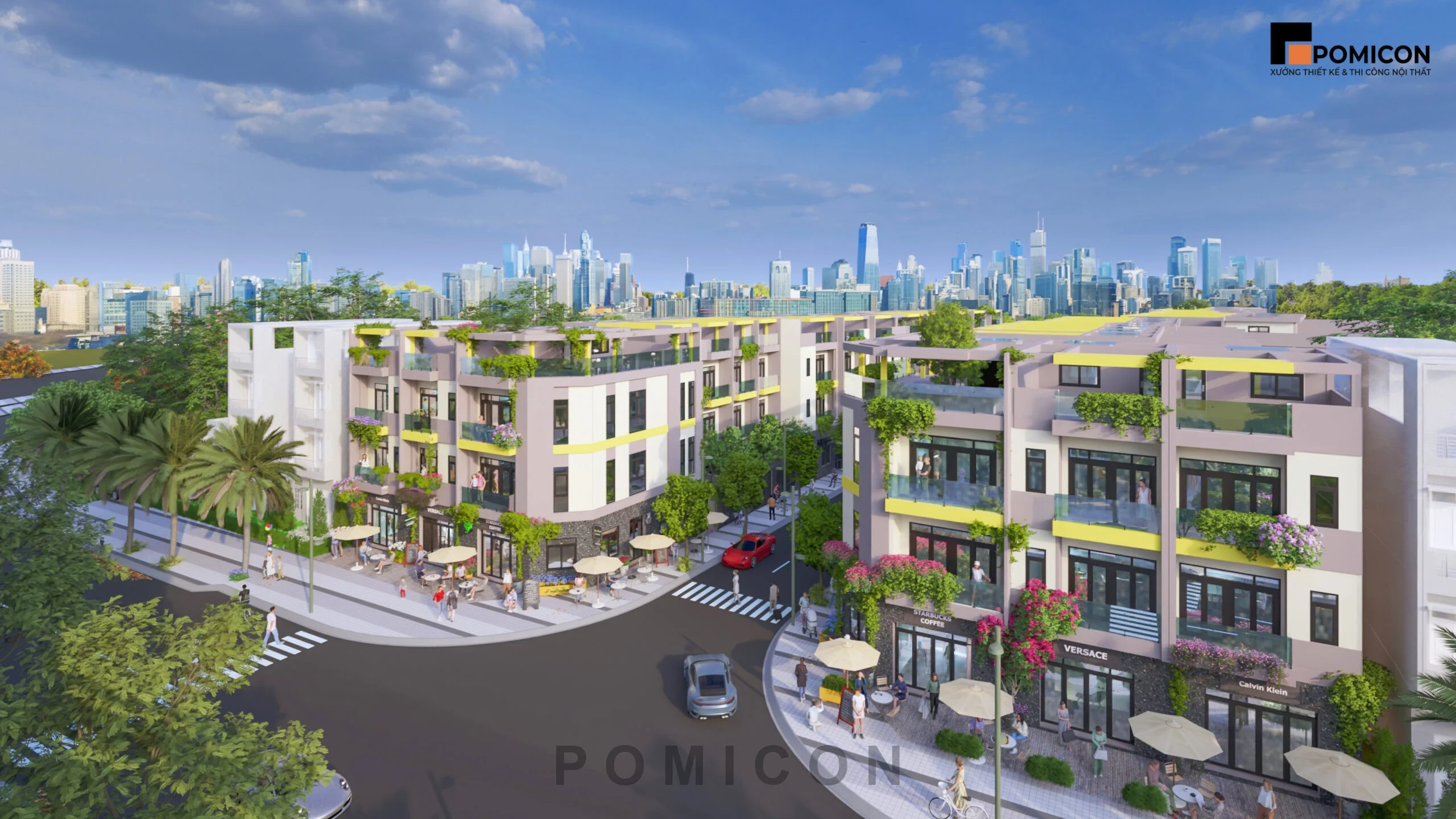 Mẫu thi công nội thất nhà phố KDC Bình Thung Bình Dương đẹp hiện đại