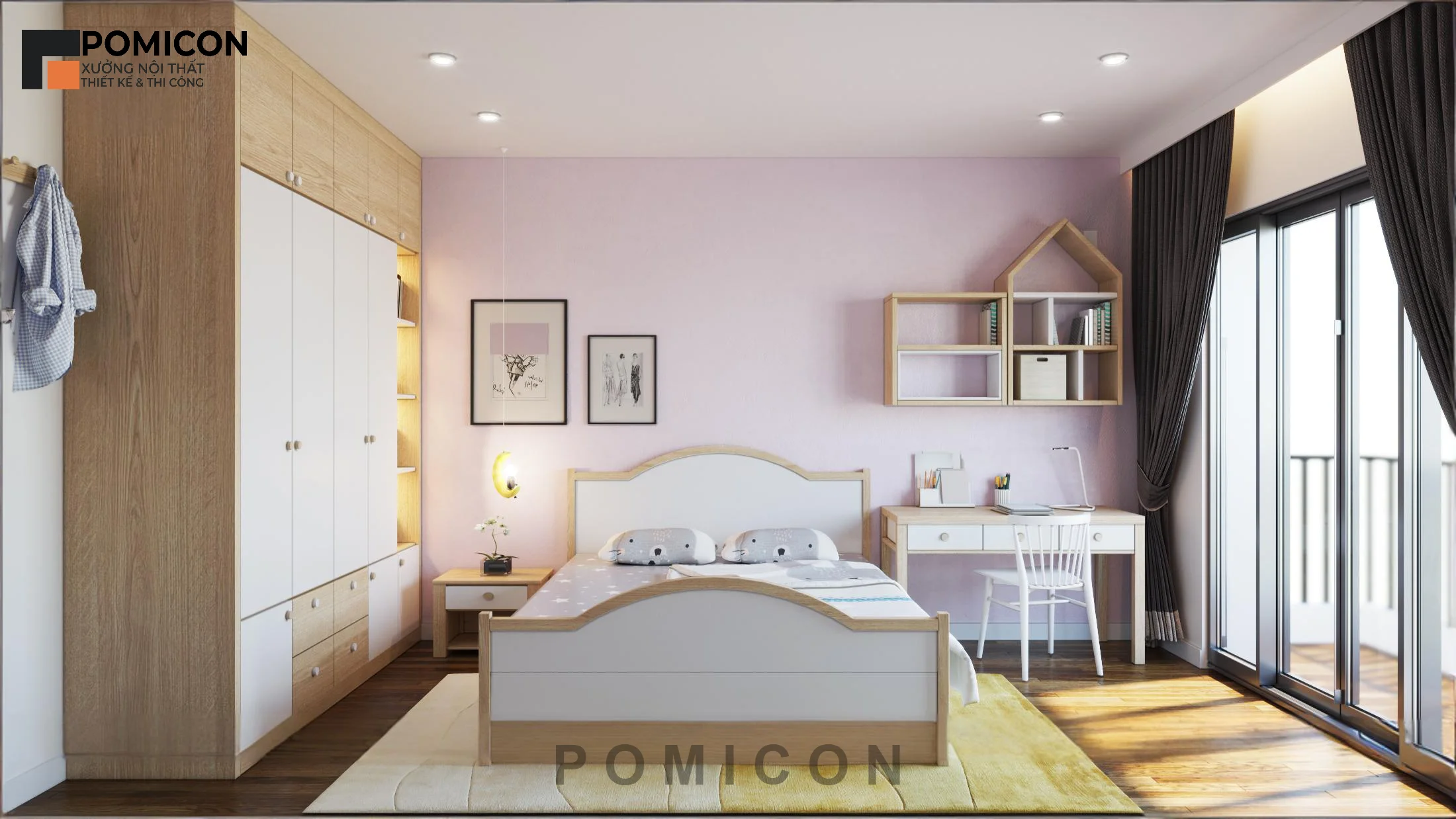 Mẫu thi công nội thất nhà phố KDC Đông Hòa Bình Dương đẹp hiện đại