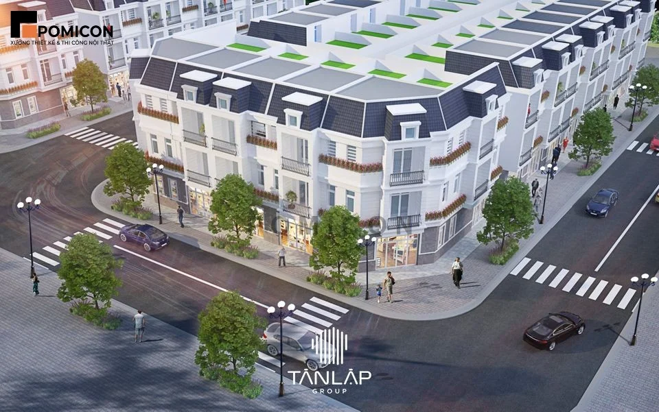 Mẫu thi công nội thất nhà phố khu nhà ở Tân Lập Bình Dương đẹp hiện đại