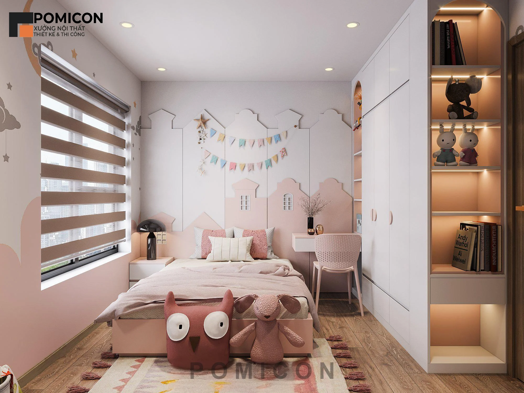 Thi công nội thất nhà phố Ecolakes Mỹ Phước phong cách hiện đại