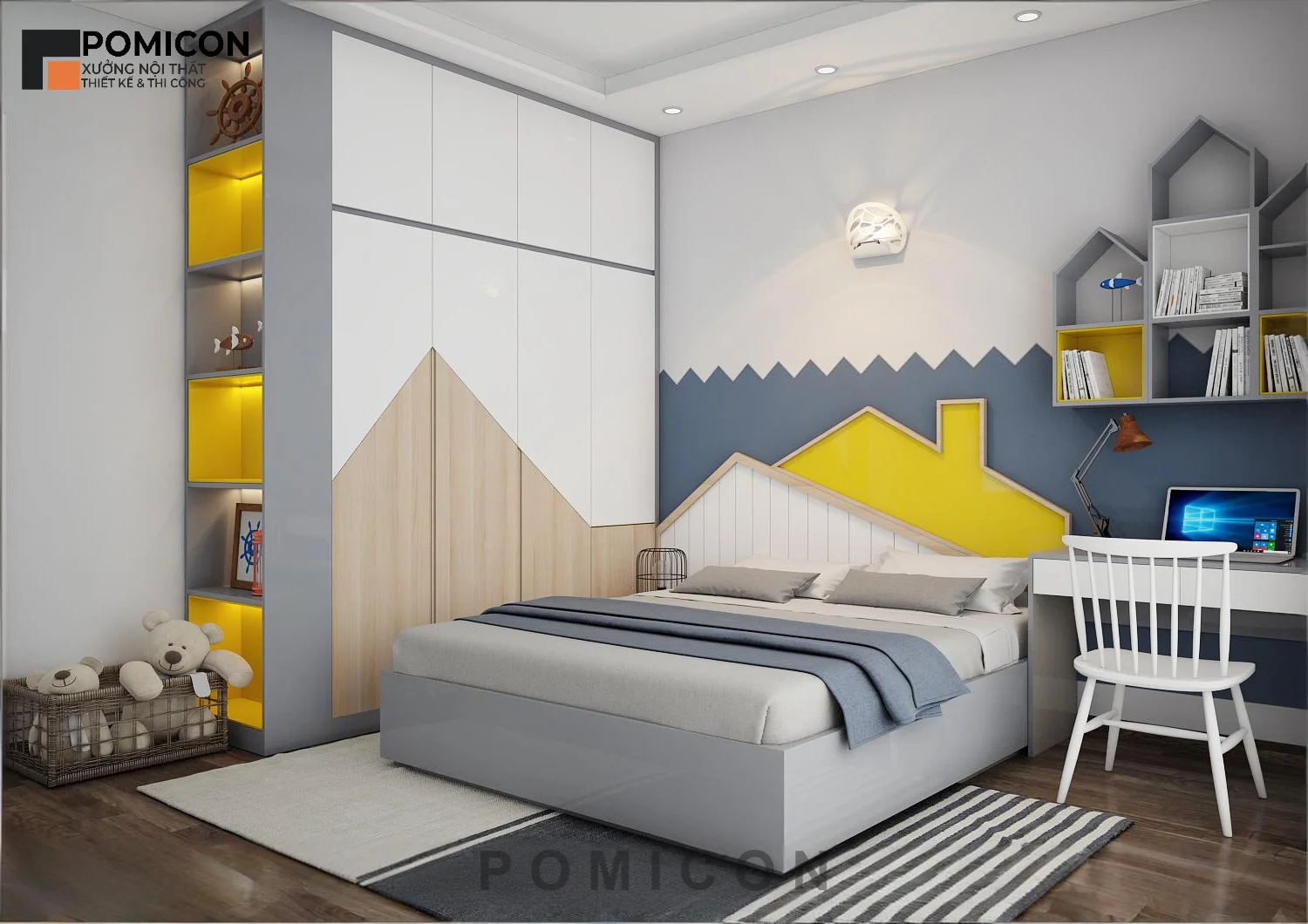 Thi công nội thất nhà phố KDC An Bình Dĩ An trọn gói