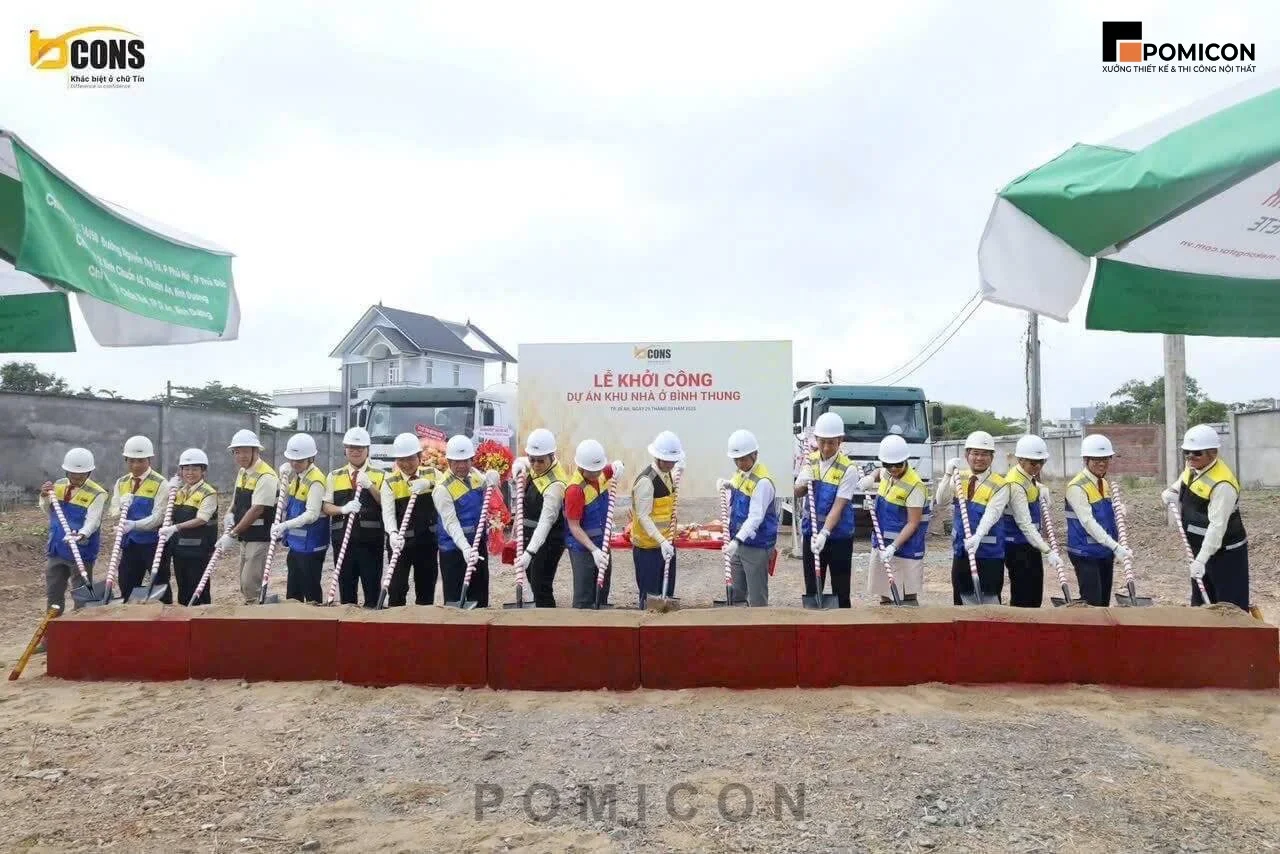 Thi công nội thất nhà phố KDC Bình Thung Dĩ An trọn gói