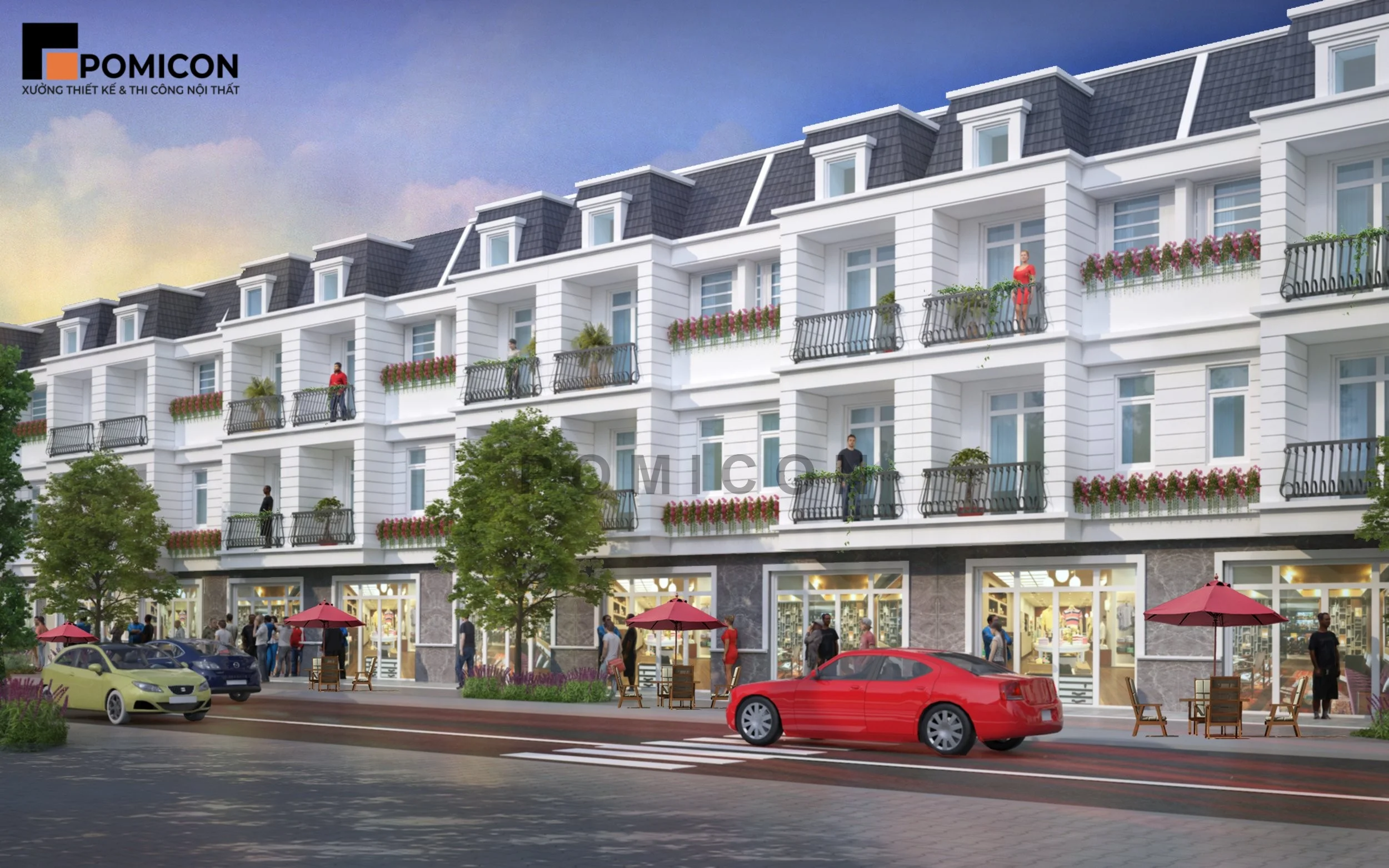 Thi công nội thất nhà phố khu nhà ở Tân Lập Bắc Tân Uyên trọn gói