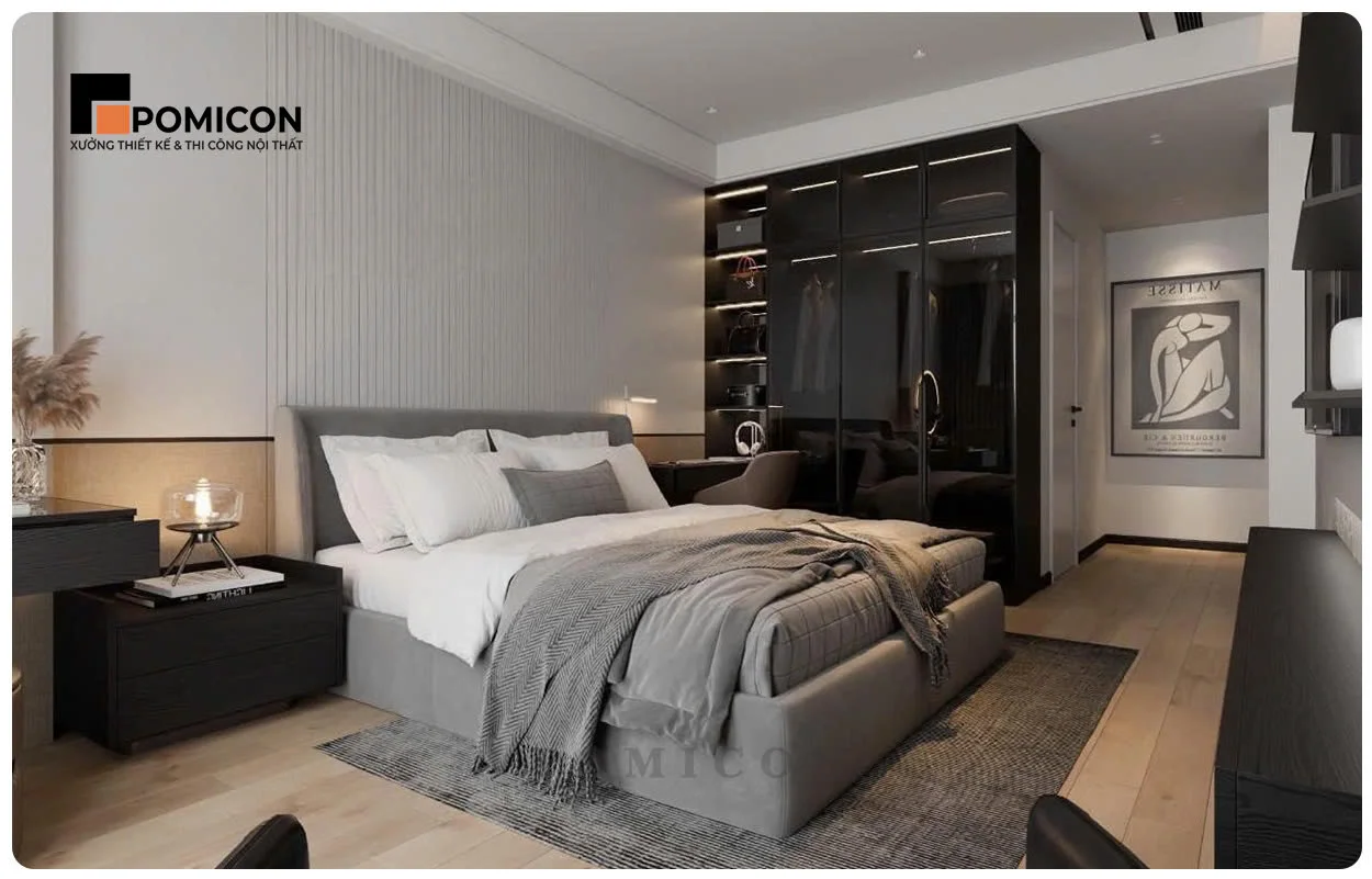 Thi công nội thất nhà phố Mỹ Phước Golden City phong cách hiện đại