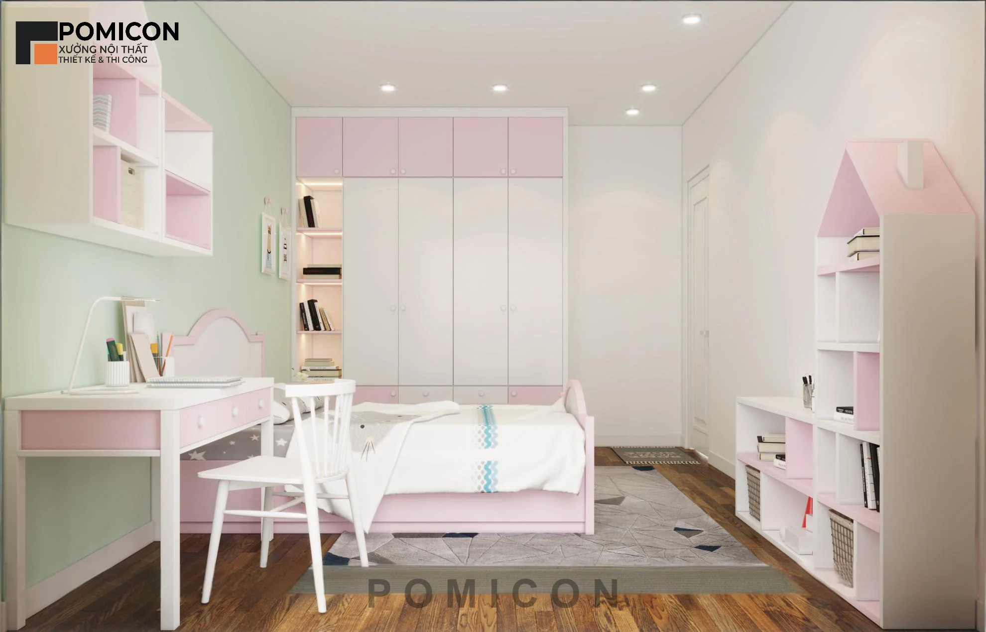 Thi công nội thất nhà phố Thành phố mới Bình Dương phong cách hiện đại