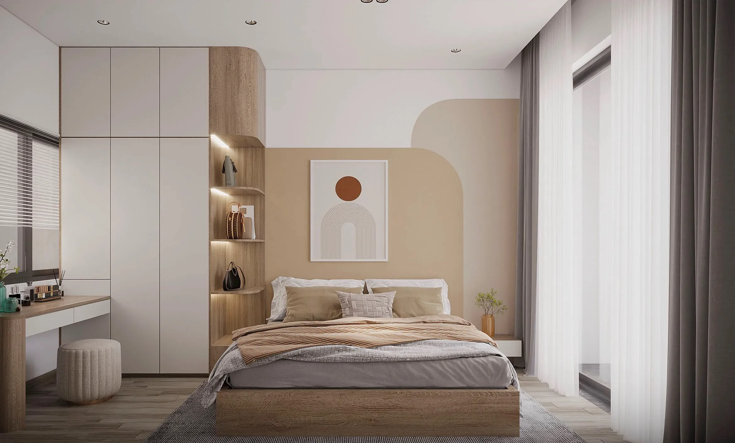 Thi Công Nội Thất Phòng Khách Nhà Phố Nam Tân Uyên Residence tại Tân Uyên