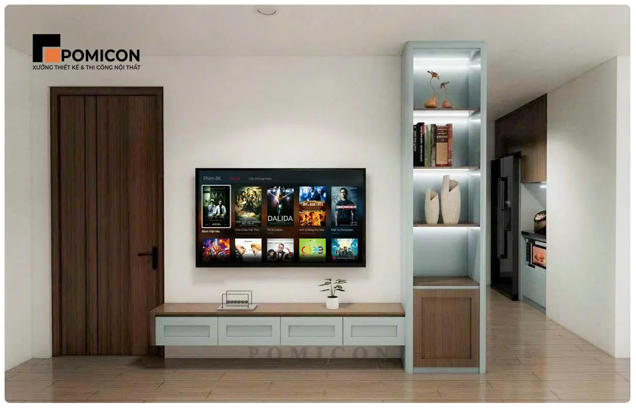 Thi Công Nội Thất Phòng Khách Nhà Phố Nam Tân Uyên Residence tại Tân Uyên