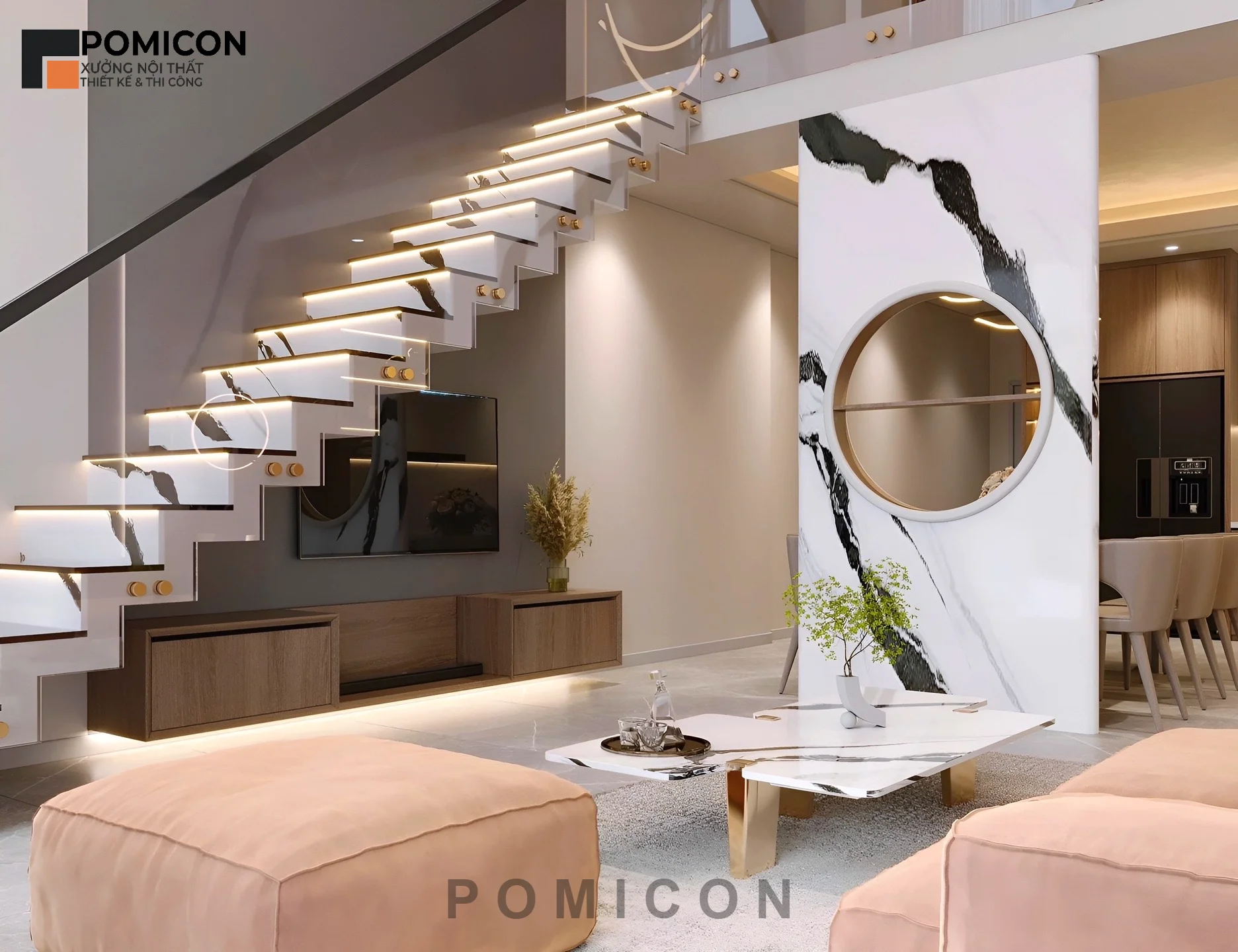 Thi công nội thất trọn gói nhà phố Đại Nam Residential Bình Dương