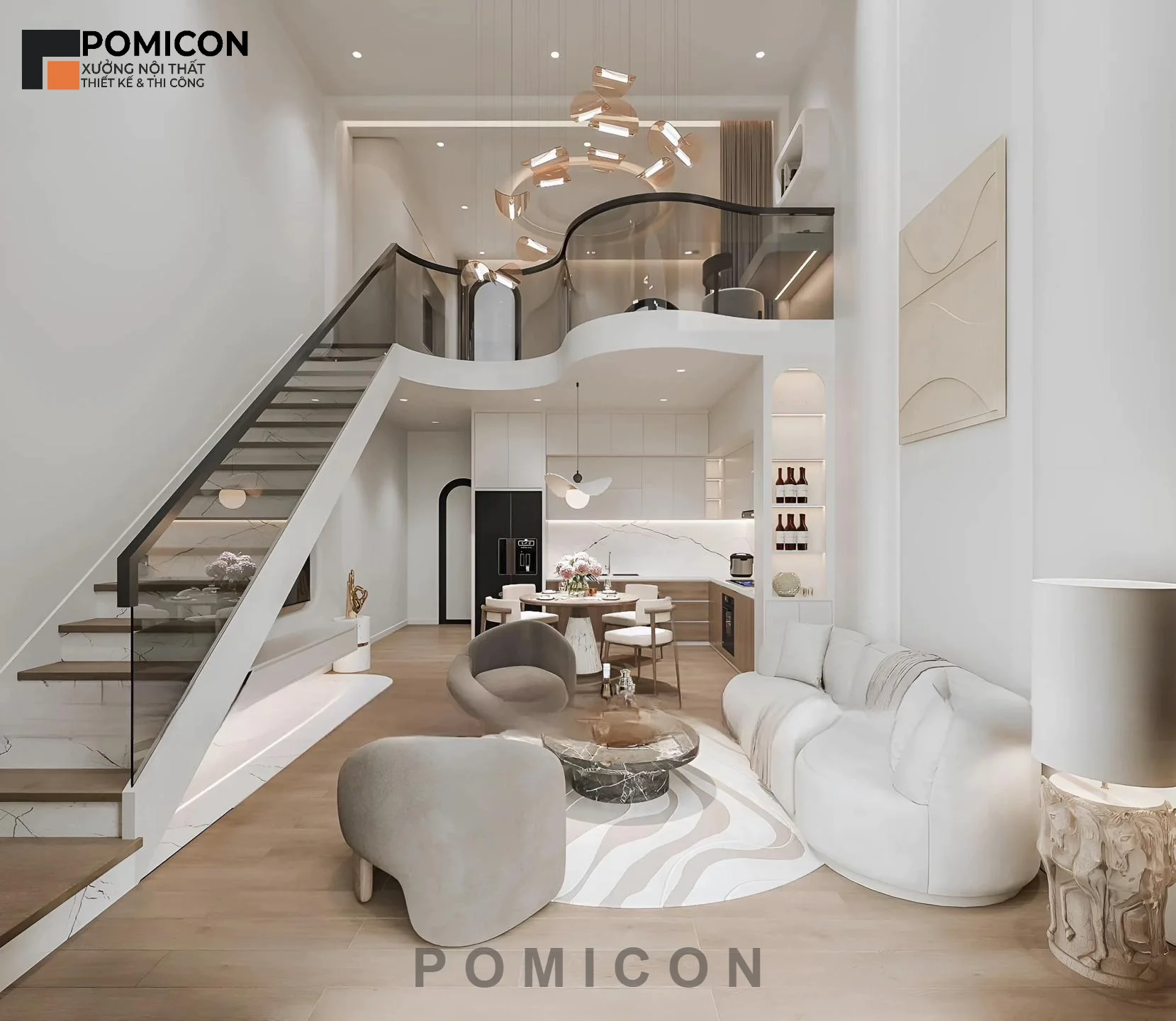 Thi công nội thất trọn gói nhà phố Cát Tường J-Home Bình Dương