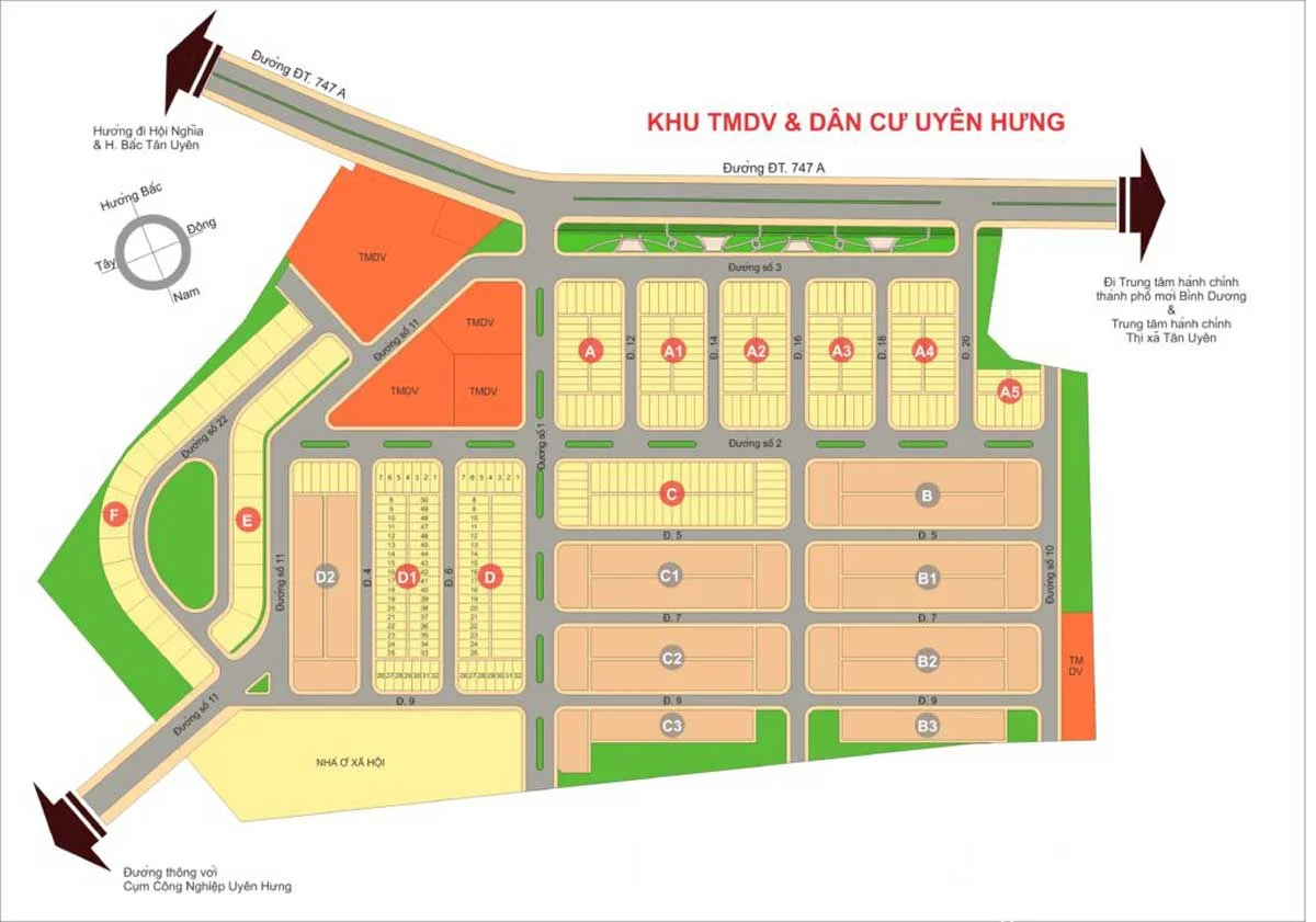 Thiết kế nội thất nhà phố KDC Uyên Hưng Tân Uyên đẹp hiện đại