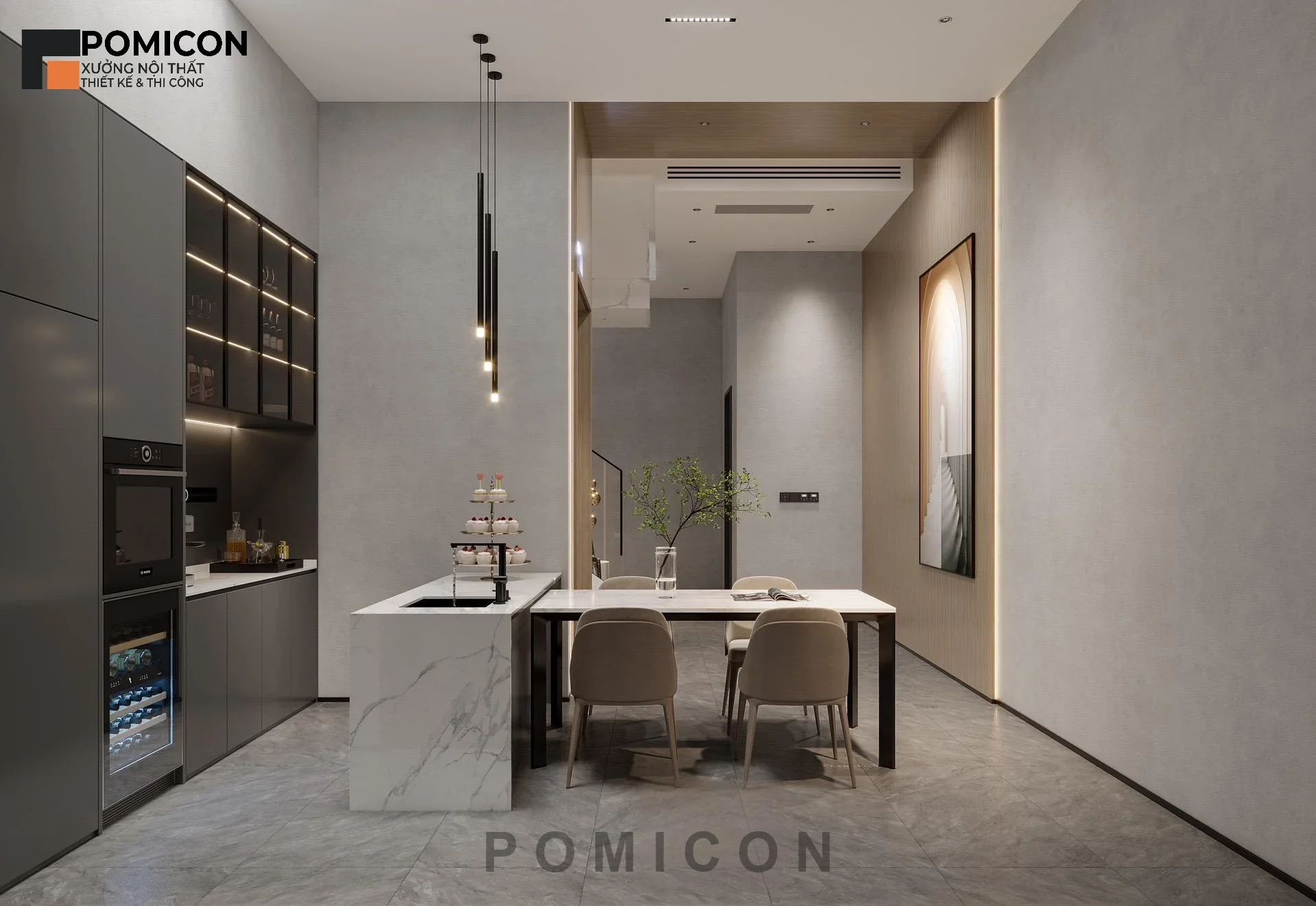 Top mẫu thi công nội thất nhà phố Mỹ Phước Golden City đẹp nhất