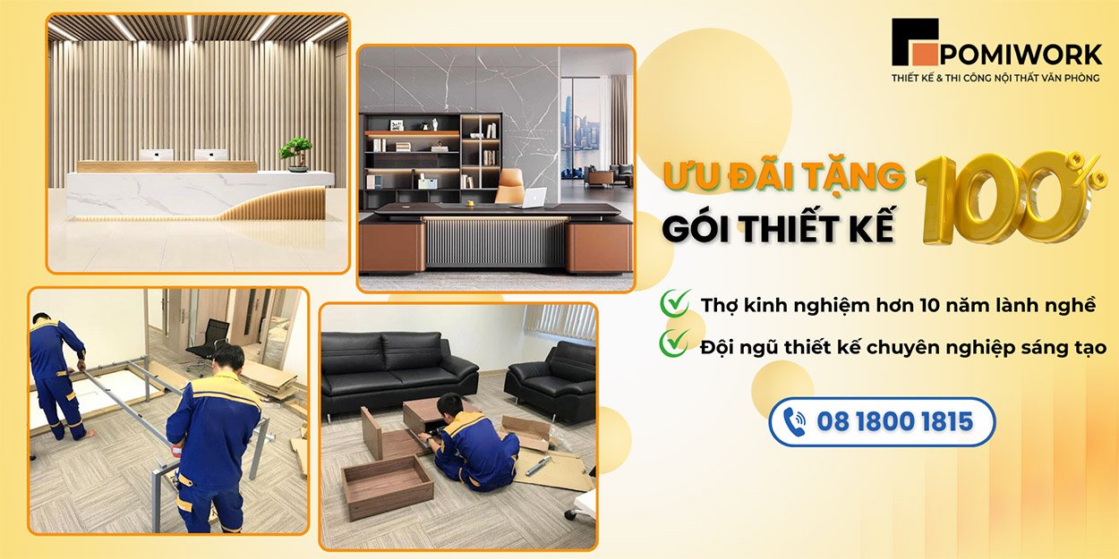 POMIWORK - chuyên thiết kế nội thất văn phòng hiện đại