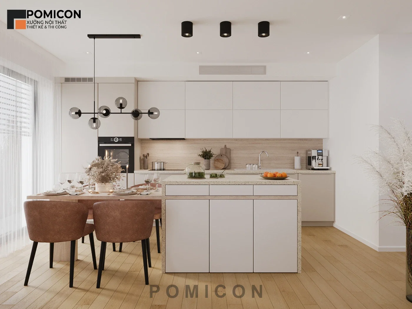 Công ty thiết kế nội thất KDC Bình An đẹp, hiện đại