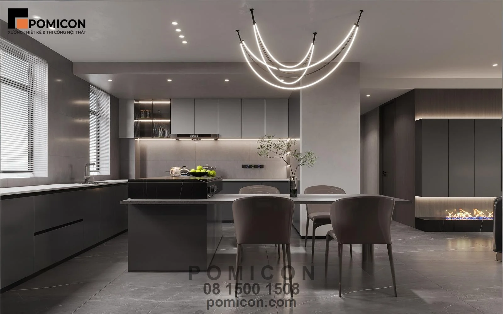 Công ty thiết kế nội thất KDC Bình Chuẩn 1 đẹp, hiện đại